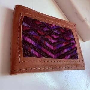 NWOT Nena & Co. OOAK Huipil Leather Wallet